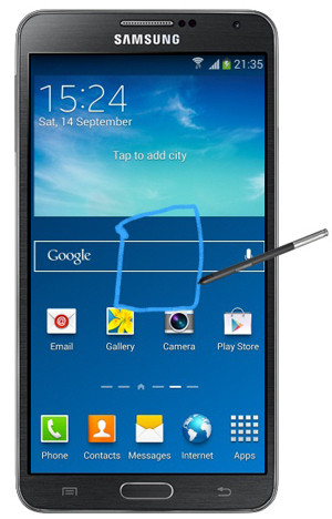 Hướng dẫn sử dụng Note 3 với S Pen: Vẽ một khung cửa sổ tại vị trí bạn muốn mở ứng dụng. F2-Huong-dan-su-dung-Note-3-Samsung-Galaxy-S-Pen.jpg