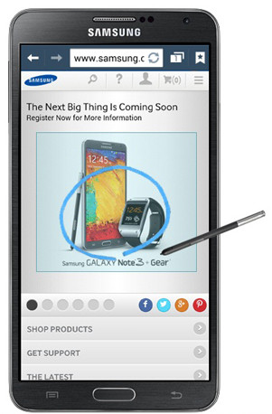 Hướng dẫn sử dụng Note 3 với S Pen: Vẽ một đường tròn kín lên thứ bạn muốn lưu (ví dụ như bức ảnh Note 3 và Gear trong hình). C3-Huong-dan-su-dung-Note-3-Samsung-Galaxy-S-Pen.jpg