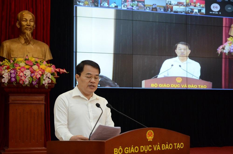 Phó Vụ trưởng Vụ Giáo dục Dân tộc, Bộ GD&amp;ĐT Nguyễn Văn Thanh. Ảnh NC.