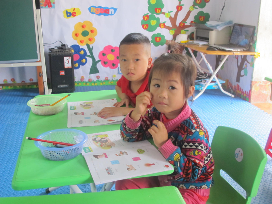 Trẻ mầm non Trường Mầm non xã Đồng Thắng, huyện Đình Lập, tỉnh Lạng Sơn.