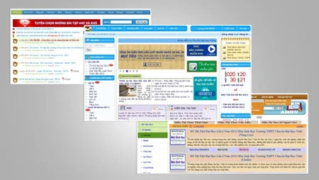 Nhiều trang luyện thi trực tuyến được các sĩ tử "ưu ái" lựa chọn