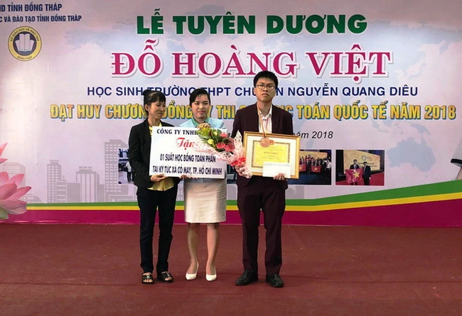 Đồng Tháp thưởng lớn cho học sinh Olympic quốc tế