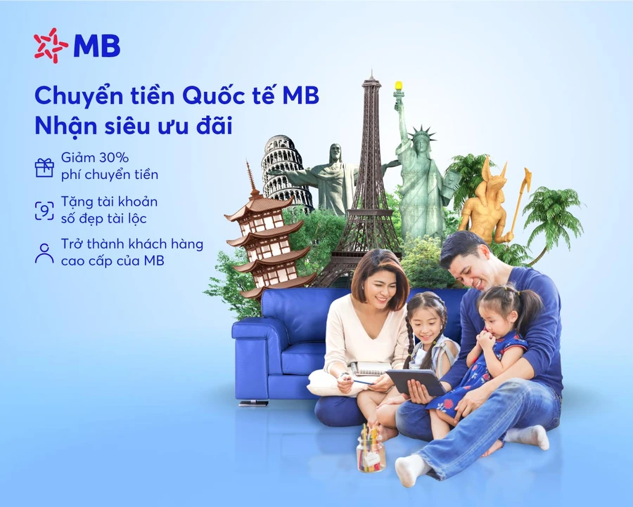 Chuyển tiền quốc tế MB nhận siêu ưu đãi.