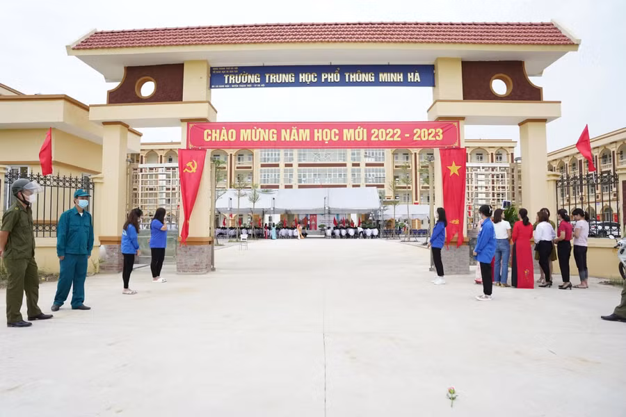 Trường THPT Minh Hà (huyện Thạch Thất) là đơn vị được thành lập mới trong năm học 2022-2023.