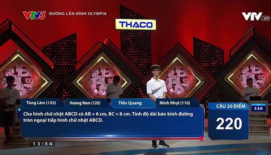 Phần thi Về đích của Tiến Quang. Phần thi Về đích của Tiến Quang.
