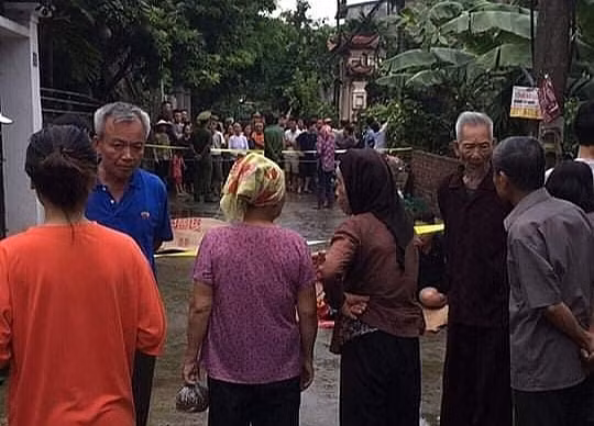 Hiện trường nơi xảy ra án mạng.