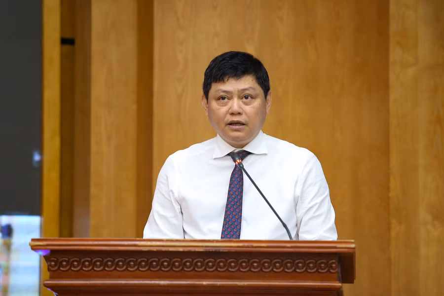 Chủ tịch UBND quận Ba Đình - Tạ Nam Chiến phát biểu.