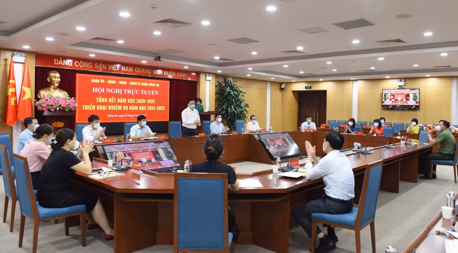 Quang cảnh Hội nghị trực tuyến.