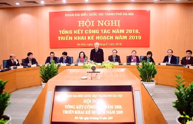 Tổng Bí thư, Chủ tịch nước Nguyễn Phú Trọng phát biểu tại Hội nghị. Ảnh: Thùy Linh