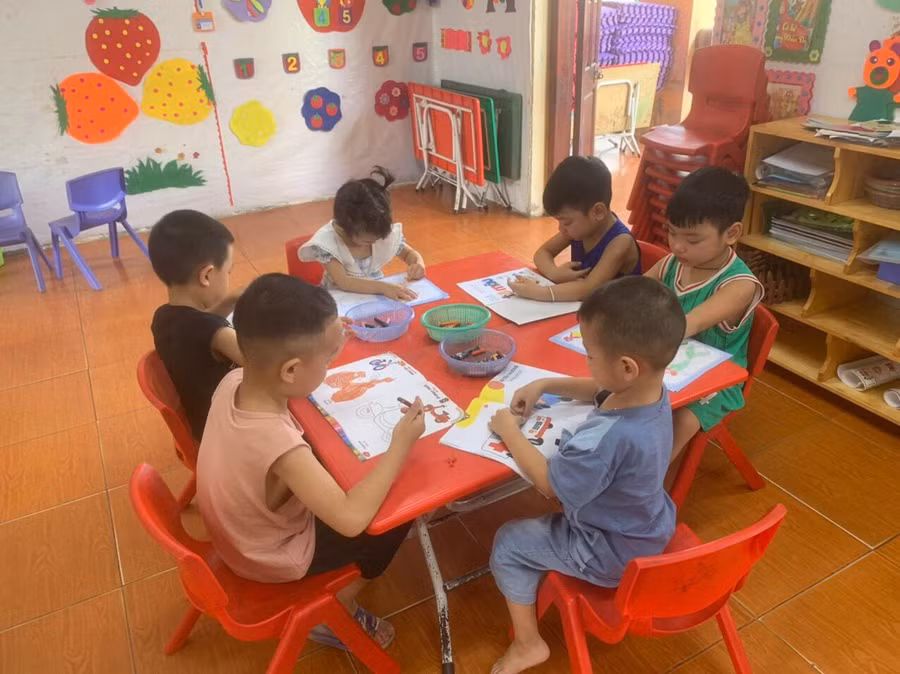 Học sinh trường mầm non Nam Sơn được đảm bảo học tập trong điều kiện tốt nhất.