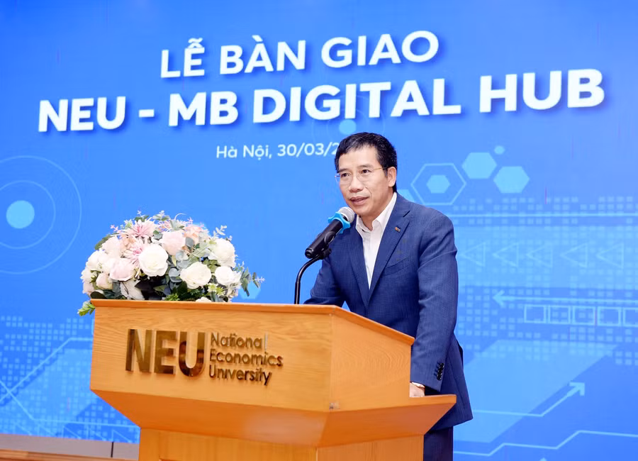 Phó Chủ tịch HĐQT, Tổng giám đốc MB – ông Lưu Trung Thái mong muốn Digital Hub sẽ giúp sinh viên hiểu rõ hơn quá trình chuyển đổi số tại ngân hàng.