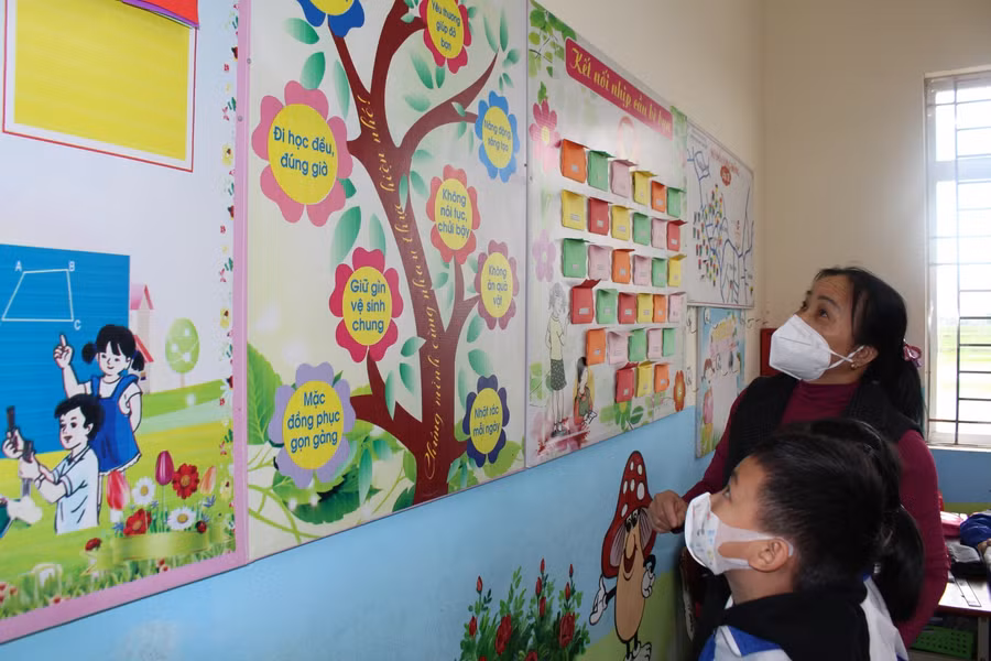 Hòm thư góp ý của học sinh trường Tiểu học Tăng Tiến.