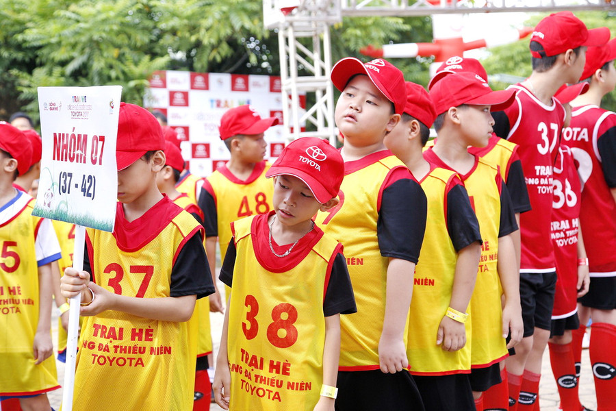 Các cầu thủ nhí sẵn sàng nhập cuộc