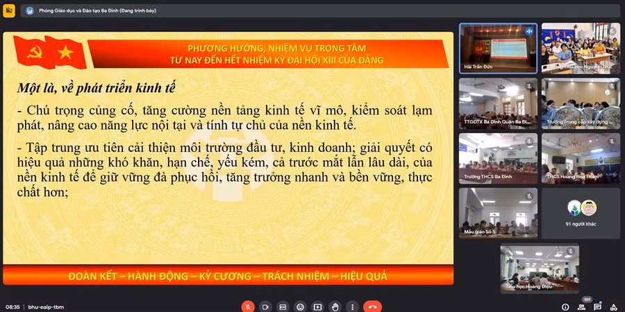 Một số nội dung tại buổi tập huấn bồi dưỡng ngày 25/7.