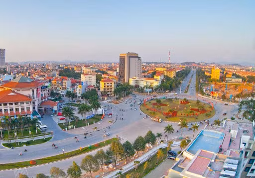 Một góc huyện Tiên Du nhìn từ trên cao.