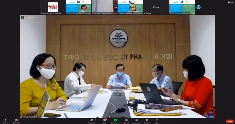 Hội thảo được tổ chức trực tuyến với sự tham dự của các chuyên gia, nhà khoa học trong nước và quốc tế