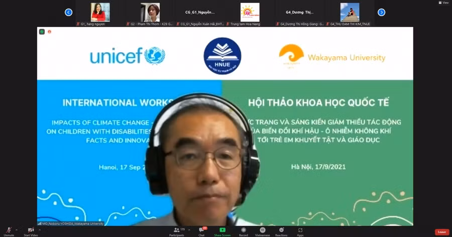 Đại biểu quốc tế phát biểu tại Hội thảo