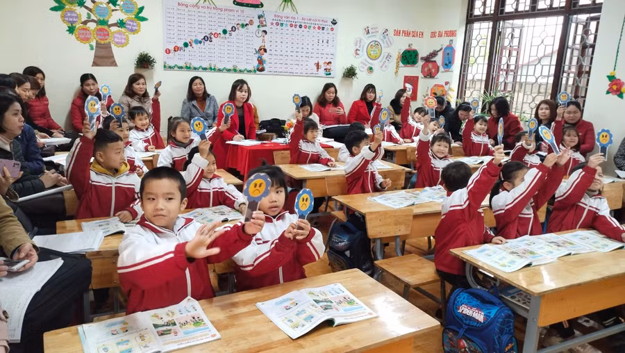 Một tiết học tại Trường Tiểu học Yên Phúc, huyện Văn Quan, tỉnh Lạng Sơn.