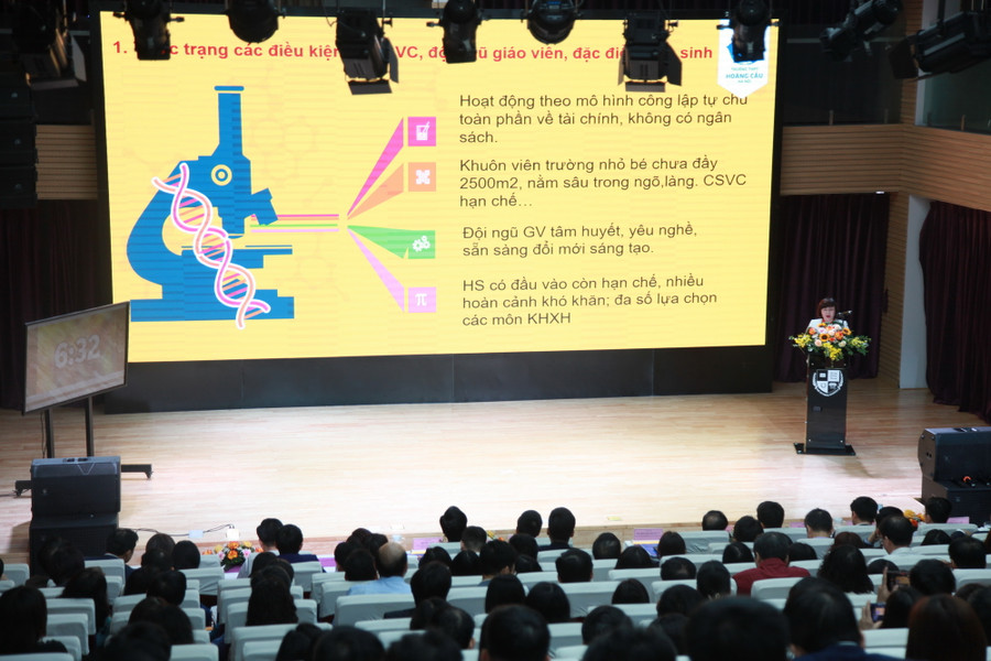 Tham luận "Tổ chức ngày hội STEM cấp trường kết hợp hoạt động tập thể giáo dục học sinh" của cô Lưu Thị Lập, Hiệu trưởng Trường THPT Hoàng Cầu. Tham luận "Tổ chức ngày hội STEM cấp trường kết hợp hoạt động tập thể giáo dục học sinh" của cô Lưu Thị Lập, Hiệu trưởng Trường THPT Hoàng Cầu.