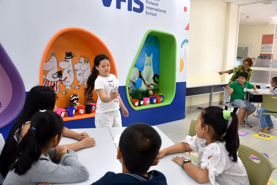 Nhiều em học sinh rất tự tin, chủ động khi tham gia lớp học