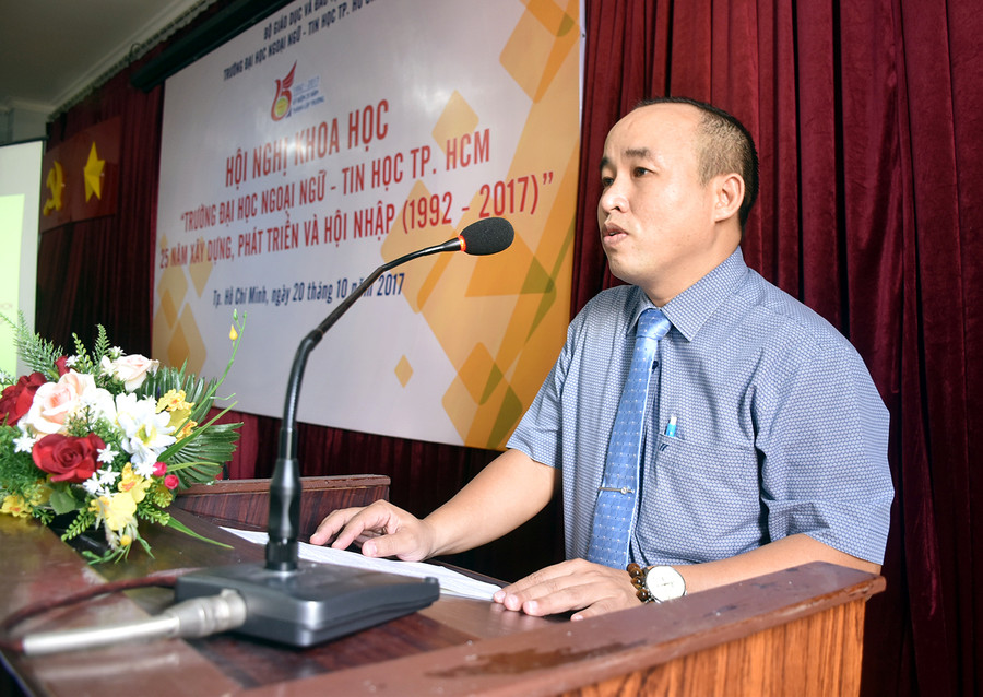 TS Trần Quang Nam - Hiệu trưởng nhà trường, phát biểu khai mạc hội nghị TS Trần Quang Nam - Hiệu trưởng nhà trường, phát biểu khai mạc hội nghị