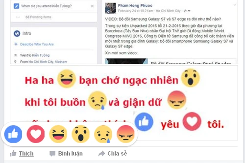 Người Việt hào hứng với nút cảm xúc mới trên Facebook