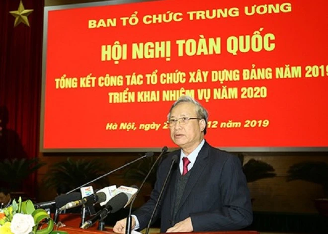 Thường trực Ban Bí thư Trần Quốc Vượng phát biểu chỉ đạo hội nghị. Ảnh: TTXVN