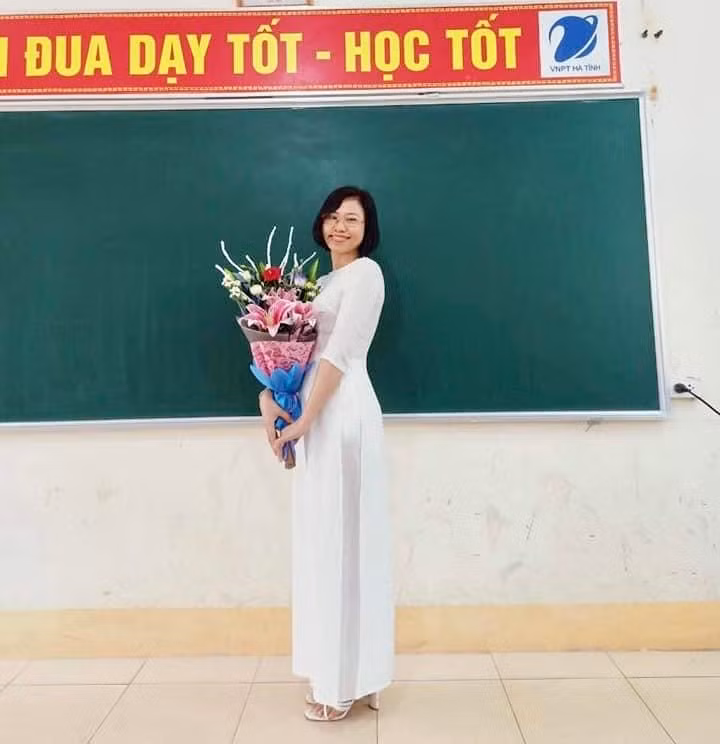 Cô giáo Nguyễn Thị Việt Hà - giáo viên môn Địa lý, Trường THPT Đồng Lộc (huyện Can Lộc, tỉnh Hà Tĩnh).