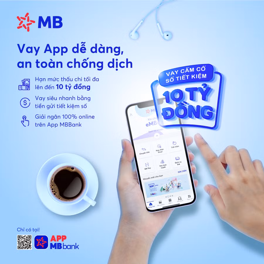 MBBank là ngân hàng tiên phong trong việc cho phép khách hàng vay và giải ngân ngay trên App MBBank.