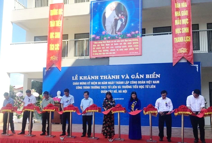 Lễ khánh thành công trình Trường Tiểu học và Trường THPT Tứ Liên