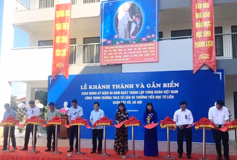 Lễ khánh thành công trình Trường Tiểu học và Trường THPT Tứ Liên