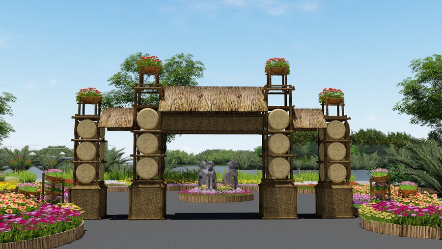 Một phối cảnh Hội hoa xuân Phú Mỹ Hưng Tết Mậu Tuất 2018