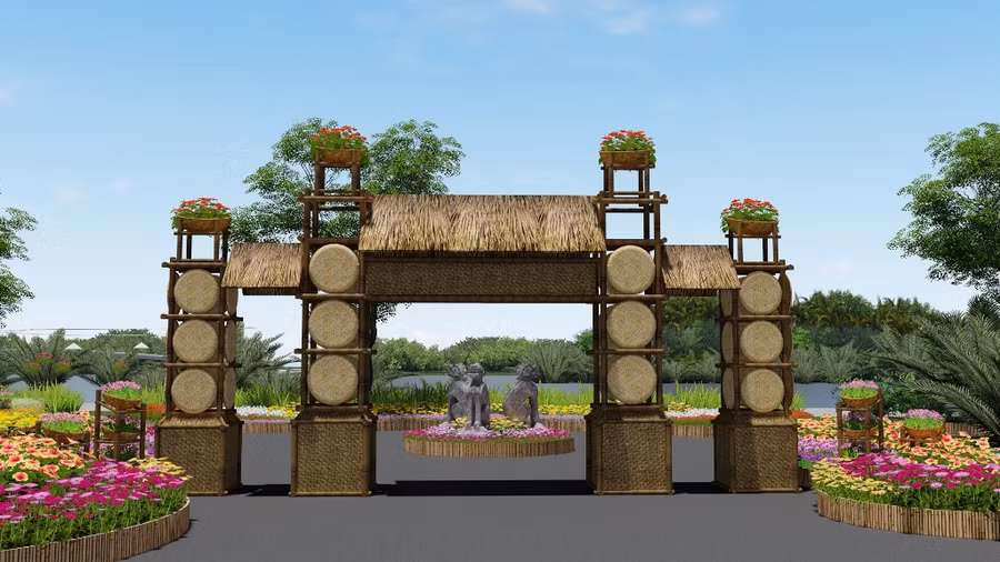 Một phối cảnh Hội hoa xuân Phú Mỹ Hưng Tết Mậu Tuất 2018