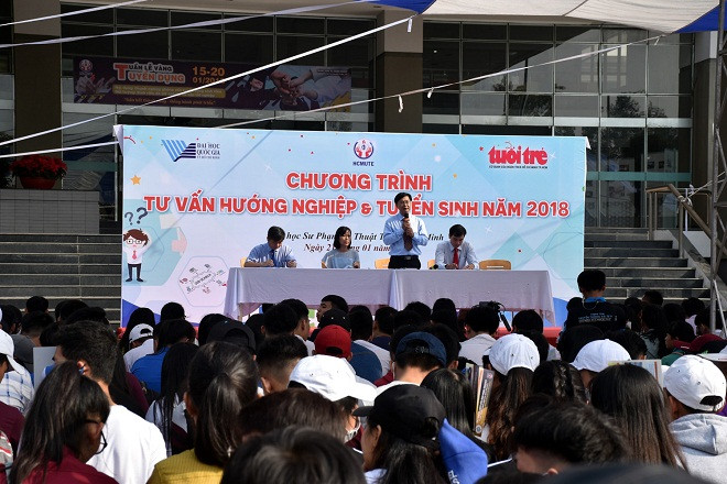 Nhiều thông tin về tuyển sinh 2018 được ngày hội tư vấn hướng nghiệp chuyển tải đến HS