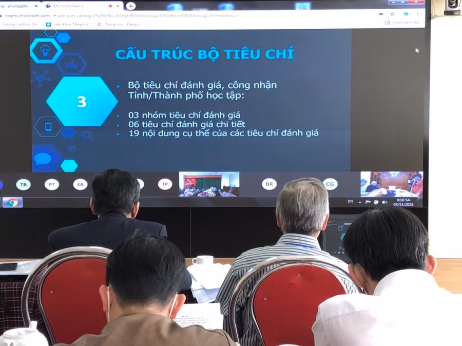 Các đại biểu tại điểm cầu Lâm Đồng dự hội thảo