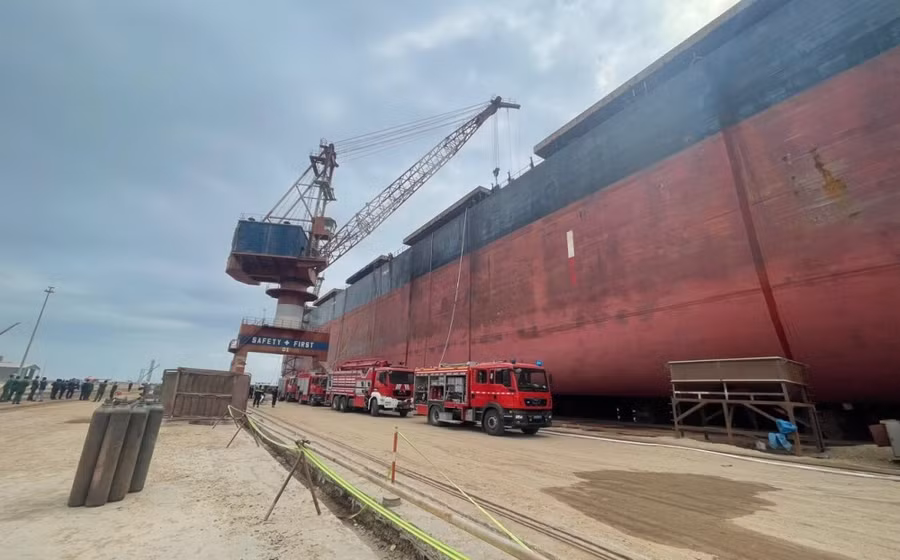 Tàu biển Oriental Glory nơi xảy ra vụ nổ sáng 2/2.