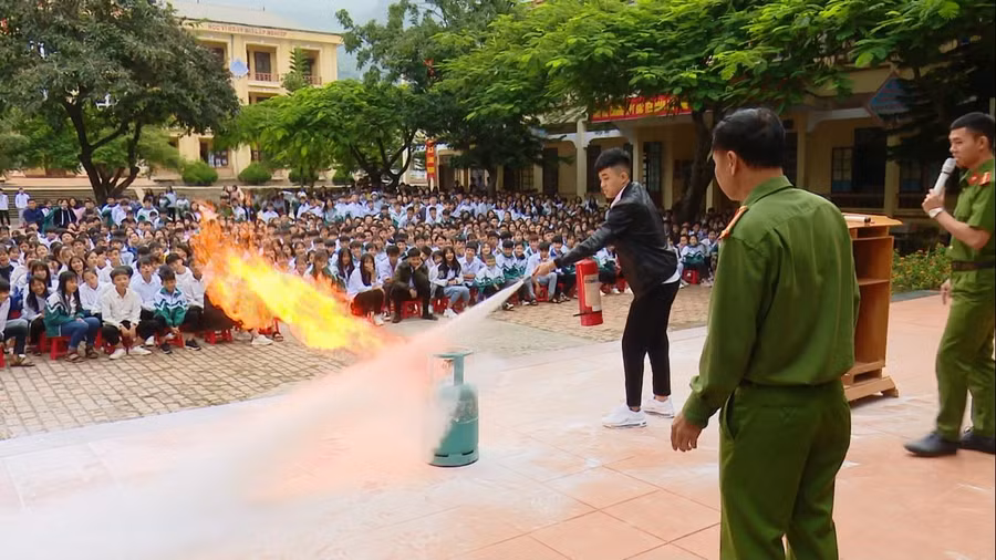 Công tác tuyên truyền phòng cháy chữa cháy được ngành GD-ĐT đặc biệt quan tâm