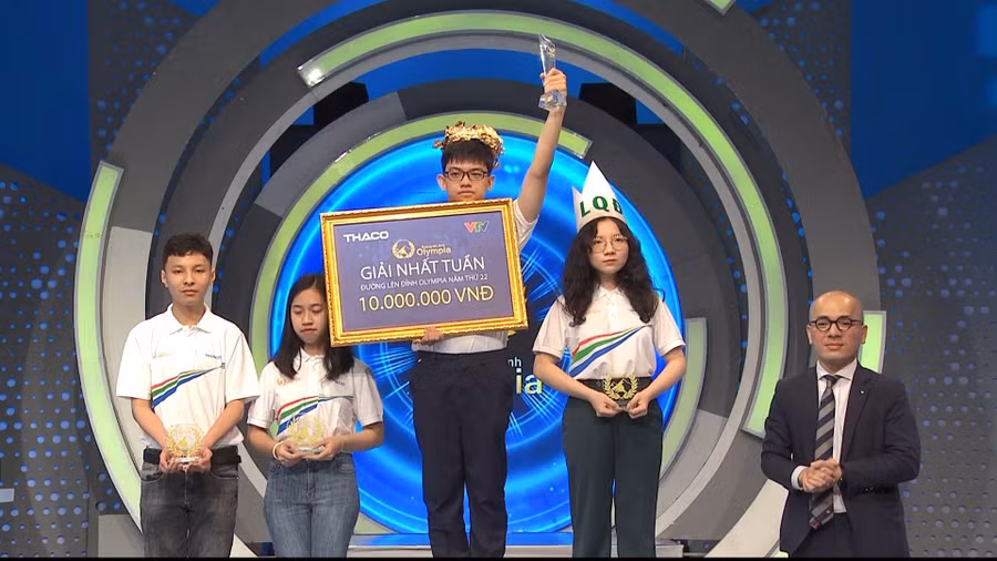 Vương Gia Kiệt thi đấu xuất sắc tại Đường lên đỉnh Olympia.