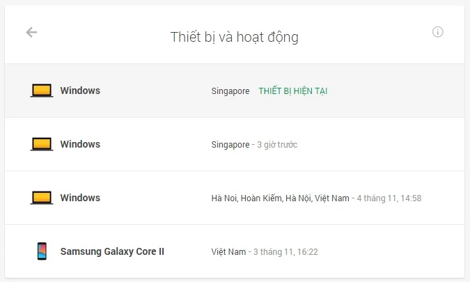 Google cho phép đăng xuất từ xa khỏi các thiết bị lạ