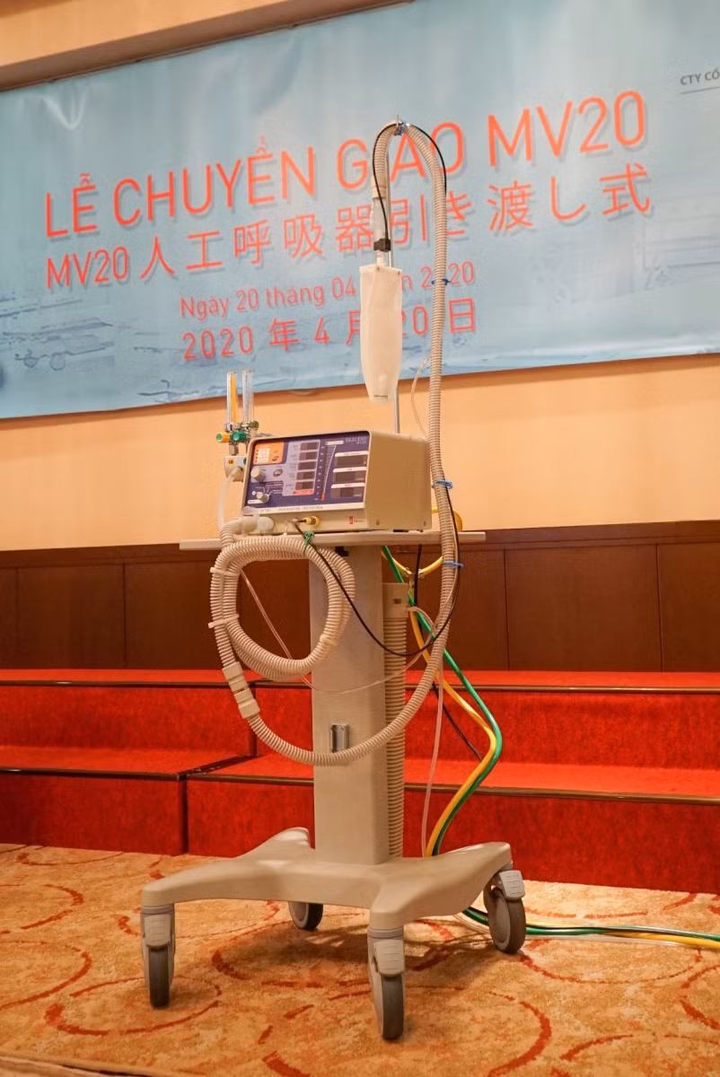 Máy thở Eliciae MV20 đầu tiên được sản xuất thành công vào tháng 4/2020.