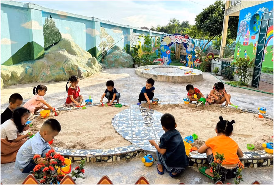 Một khu chơi tại Trường Mầm non Bình Dân.