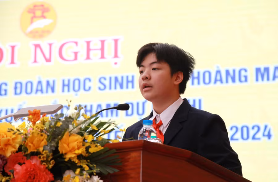 Trần Bảo Nam, học sinh lớp 9A4 THCS Hoàng Mai chia sẻ những trải nghiệm học tập và quá trình chinh phục kỳ thi.