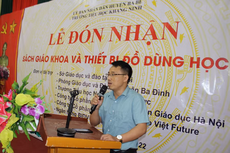 Ông Nguyễn Xuân Quảng - Phó Trưởng phòng GD&amp;ĐT huyện Ba Bể phát biểu.