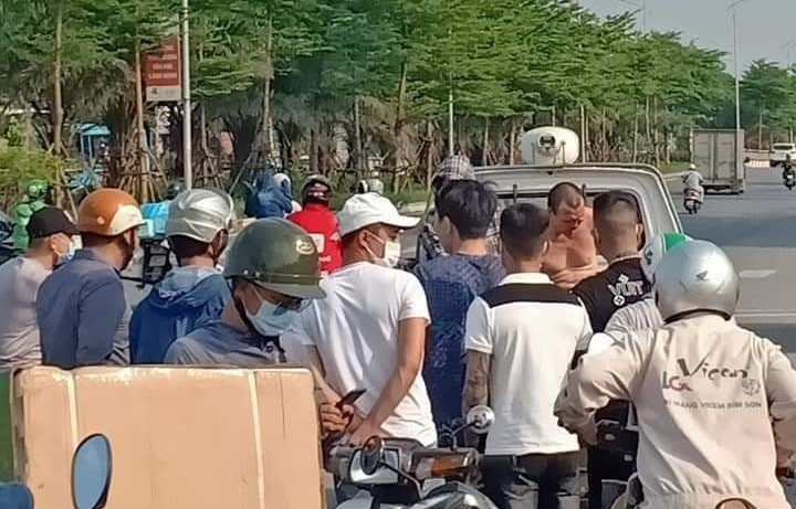 Hiện trường vụ cướp taxi tại đường Cienco 5.