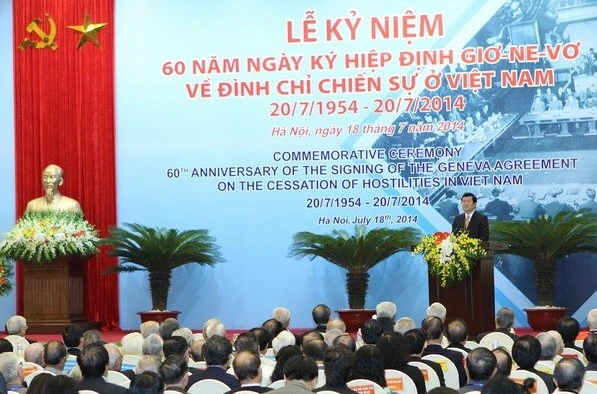 Quang cảnh Lễ kỷ niệm 60 năm Ngày ký Hiệp định Geneva về đình chỉ chiến sự tại Việt Nam