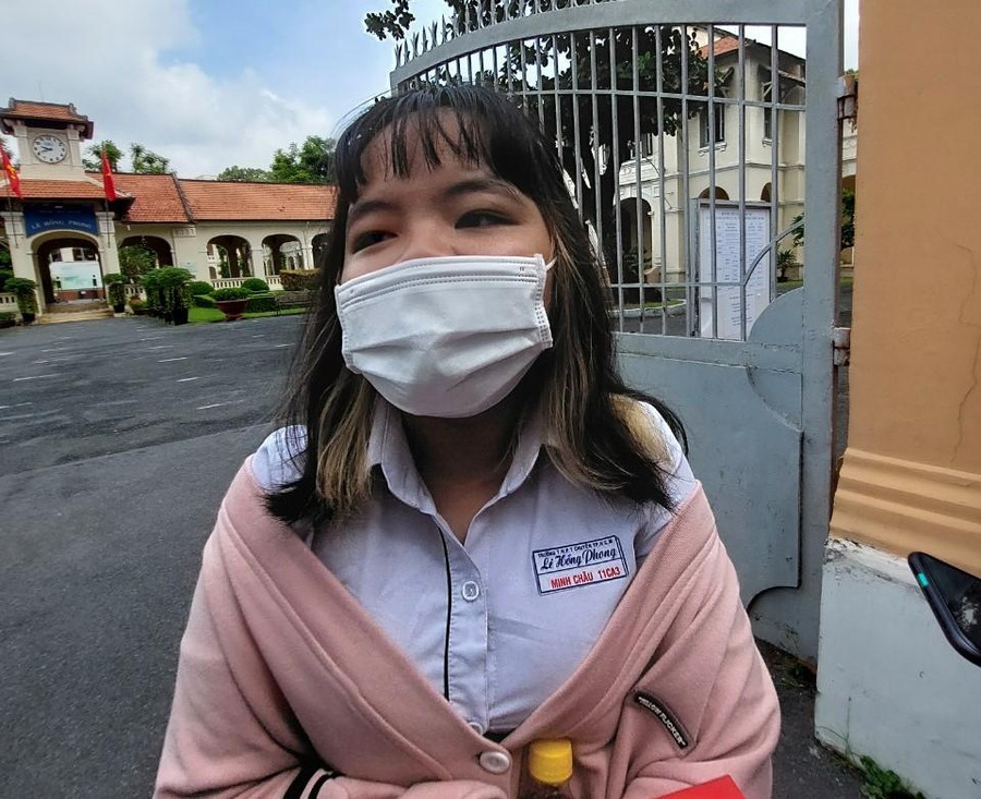 Minh Châu chia sẻ về đề thi. Minh Châu chia sẻ về đề thi.