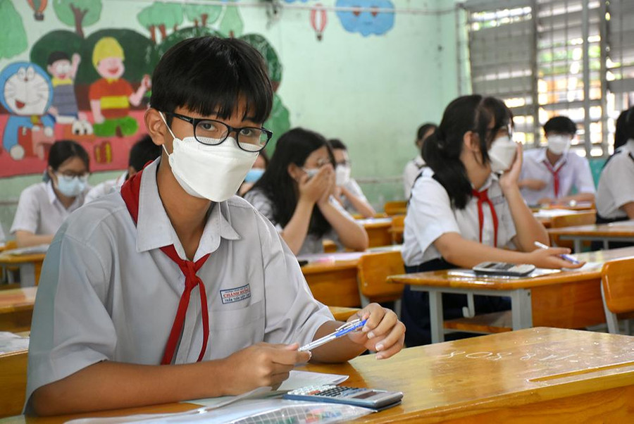 Học sinh TPHCM tham gia kỳ thi tuyển sinh 10 năm học 2022-2023.