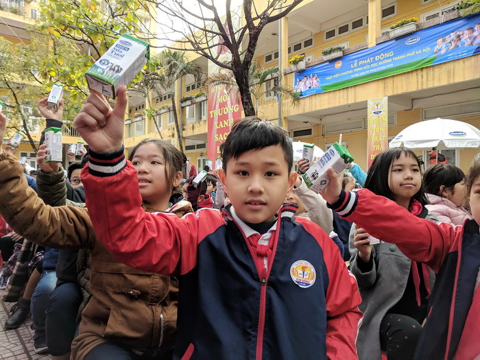 Học sinh Hà Nội hào hứng với chương trình Sữa học đường Học sinh Hà Nội hào hứng với chương trình Sữa học đường