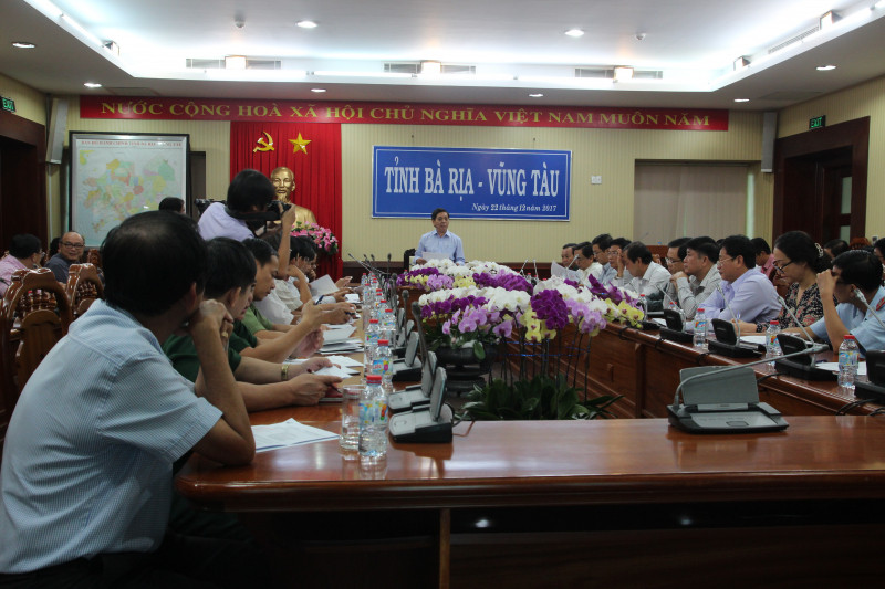 UBND tỉnh Bà Rịa - Vũng Tàu Tổ chức họp khẩn với các sở, ban, ngành chức năng và các địa phương về công tác phòng chống bão số 16