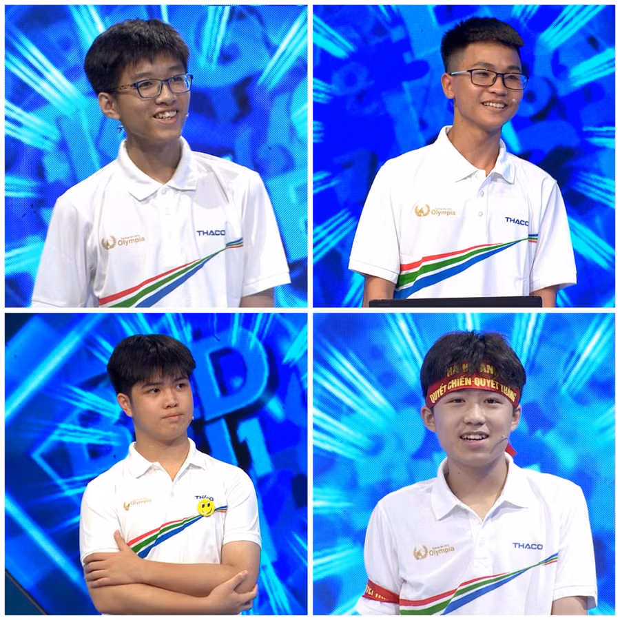 Các thí sinh tham dự trận đầu tiên của Đường lên đỉnh Olympia năm thứ 22.